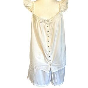 Eileen West Cotton Heirloom Flutter Sleeve 2 Piece Romantic Sleepwear